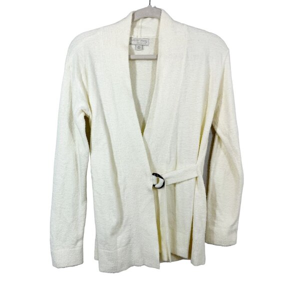 Barefoot Dreams CozyChic Lite Ivory Wrap Cardigan Sweater - Size XS - Picture 1 of 8